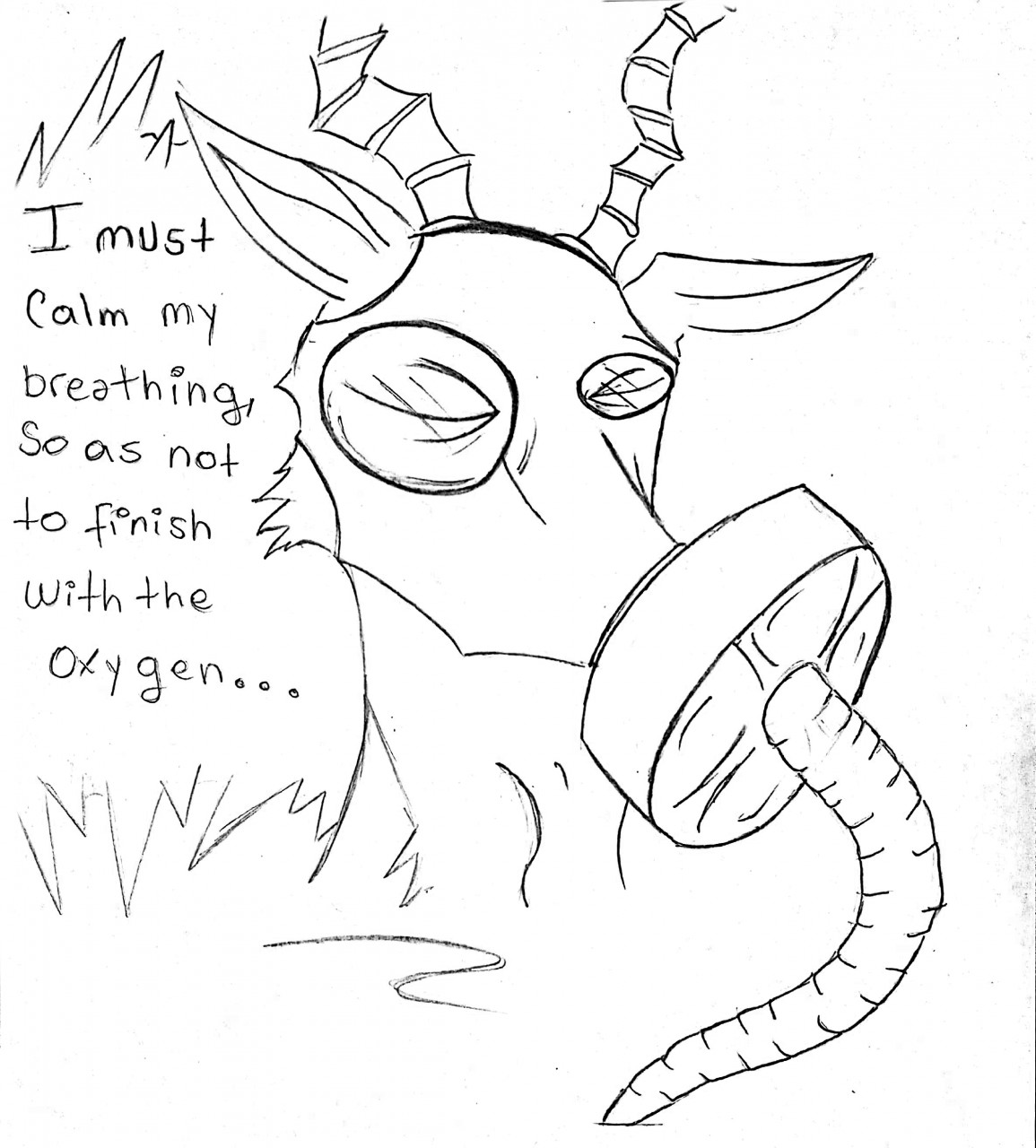 Kinktober Day 12 #Breathplay - Sketch by Lyna24 -- Fur Affinity [dot] net