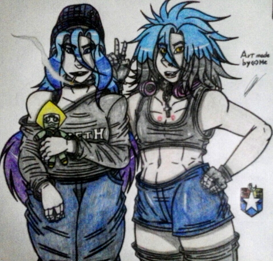 The Blue Hair Femboy Duo (Crossover - Gift Art) by MadBoysketch9627 -- Fur  Affinity [dot] net