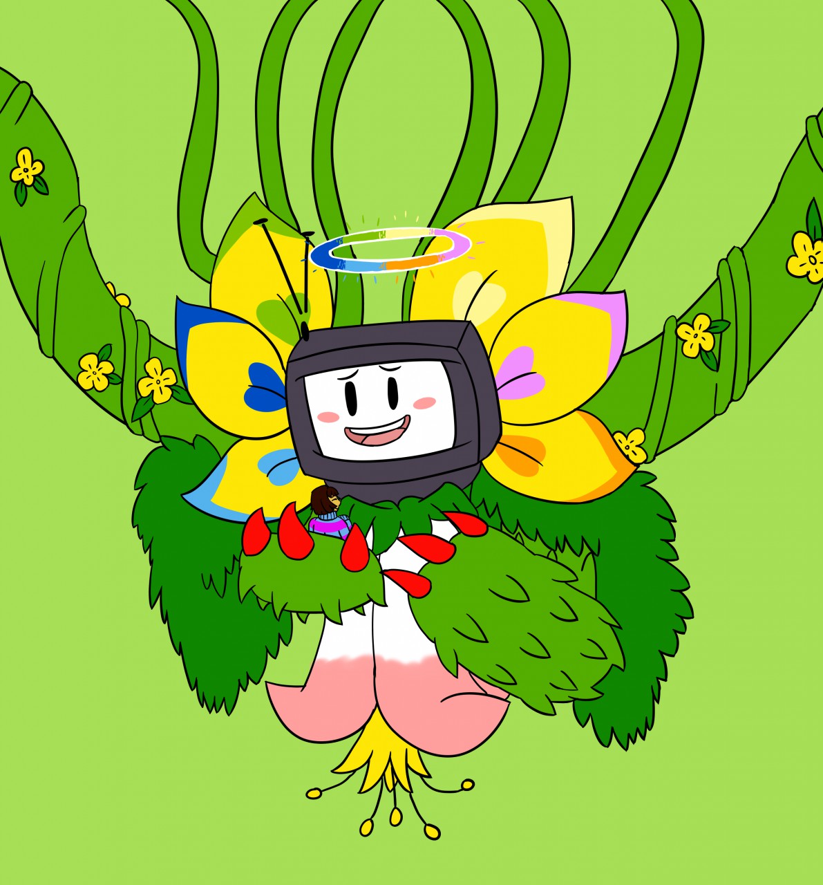 UT fanart - Flowey and Omega Flowey