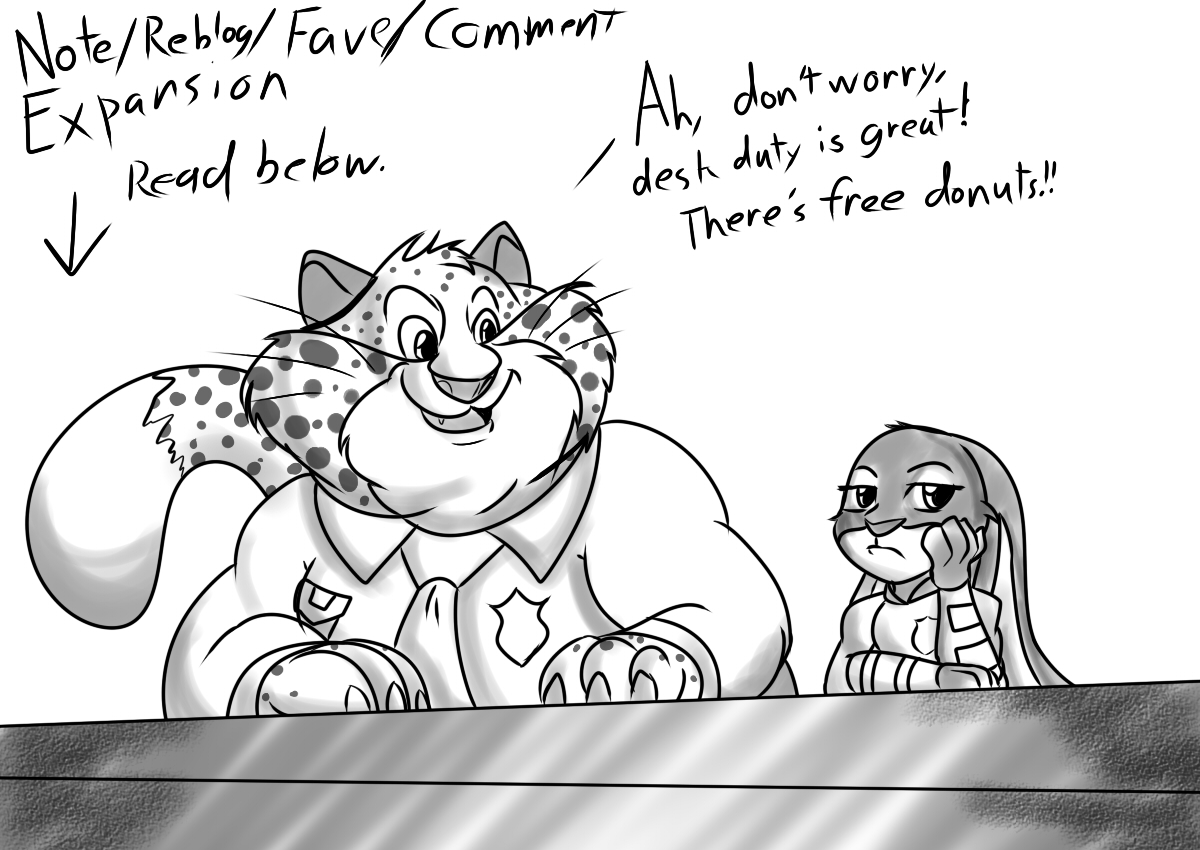 Hopps Desk Duty - Comment/Fave = Pounds by MadnEvil -- Fur Affinity [dot]  net