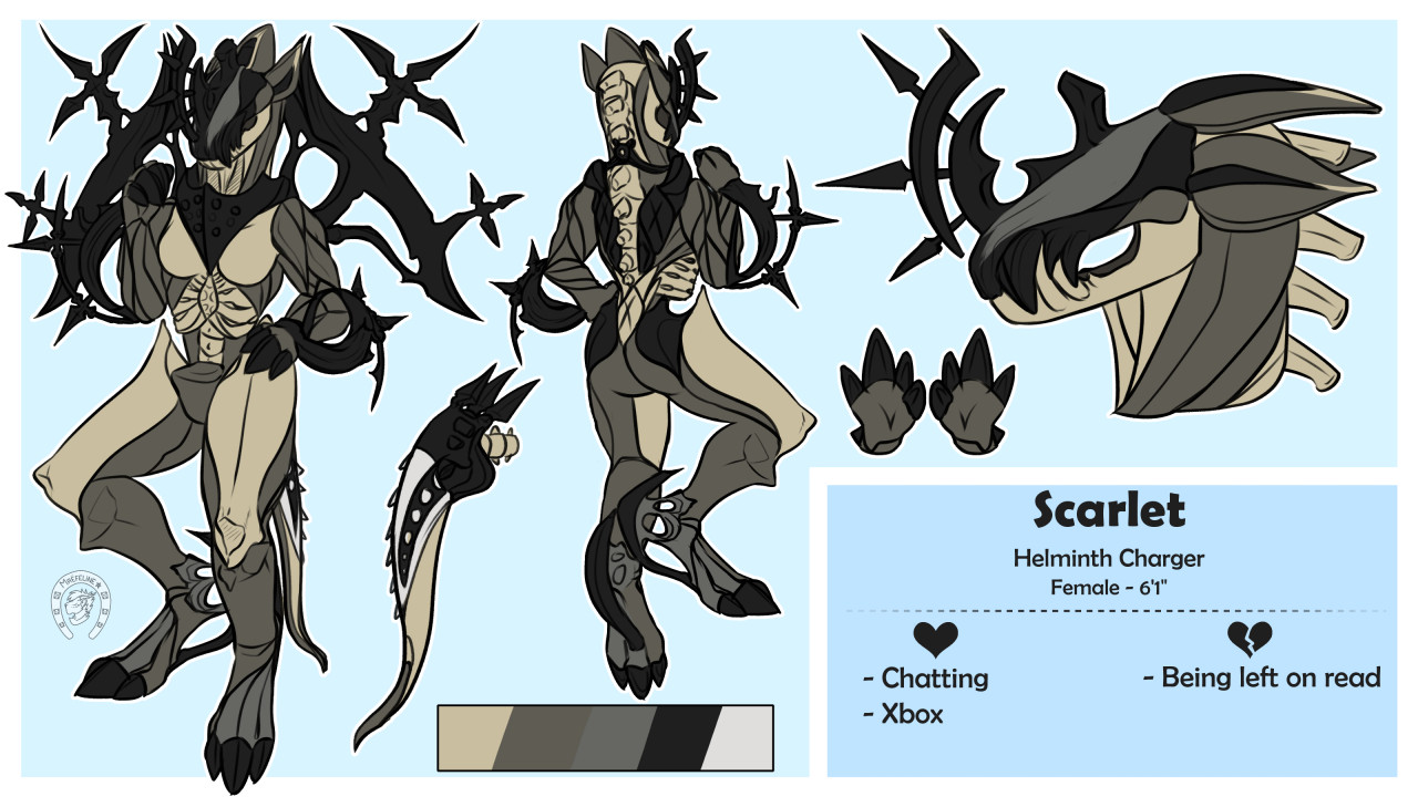 Scarlet - Ref Sheet by Maefeline -- Fur Affinity [dot] net