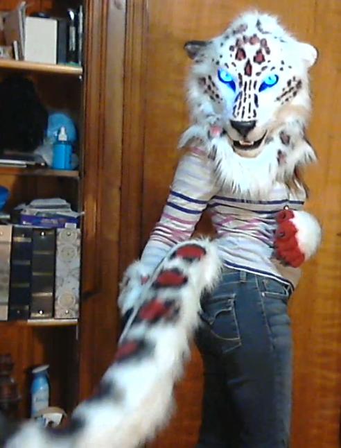 snow leopard tail costume