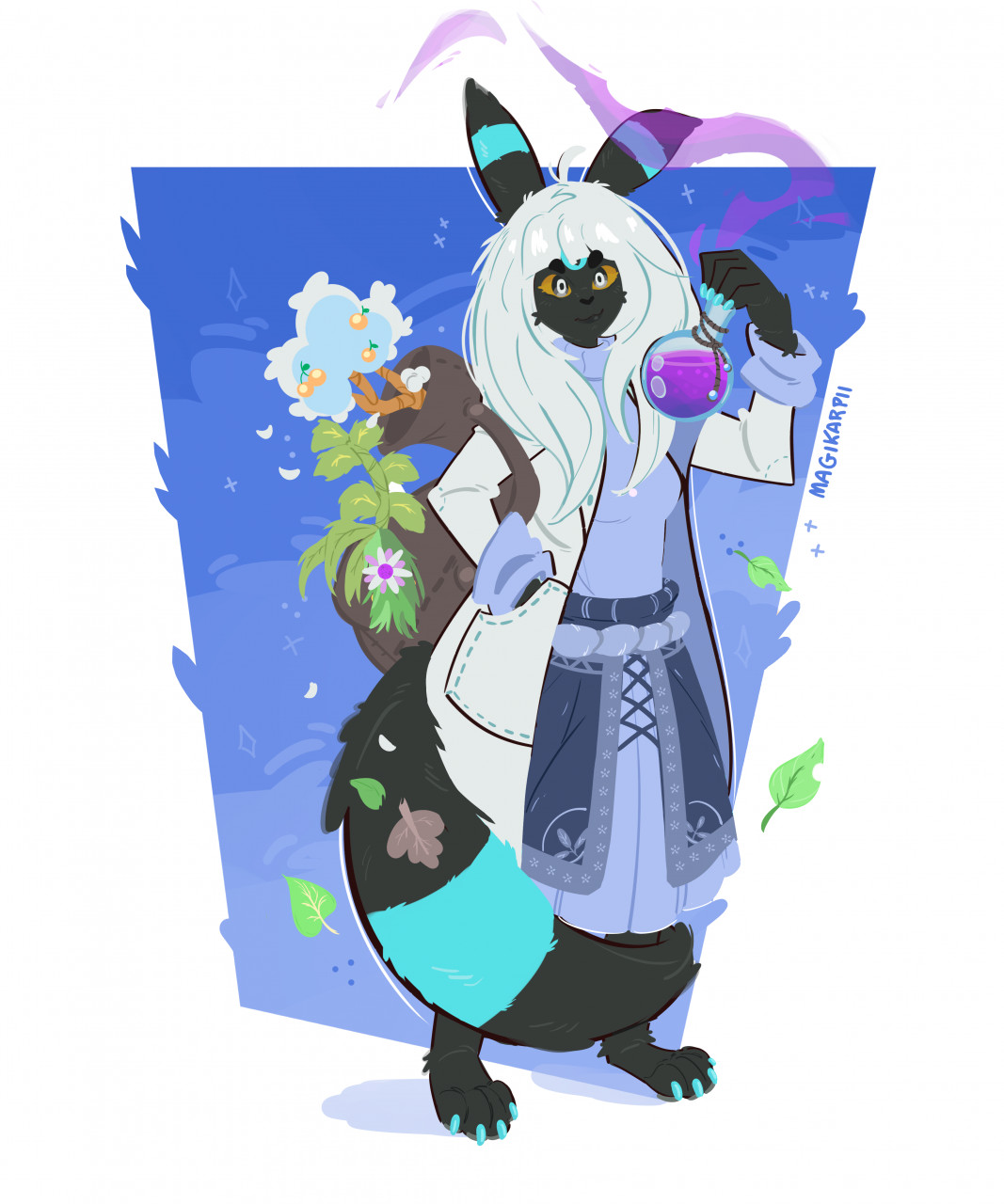 Comm for Cameron, Cynthia: the herbalist umbreon ✨💙... by magikarpii --  Fur Affinity [dot] net