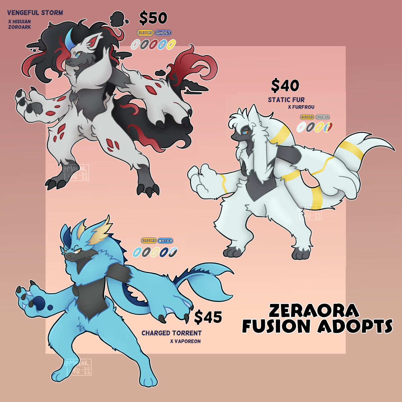 ZERAORA FUSION ADOPTS - 1/3 OPEN by makar-ro -- Fur Affinity [dot] net