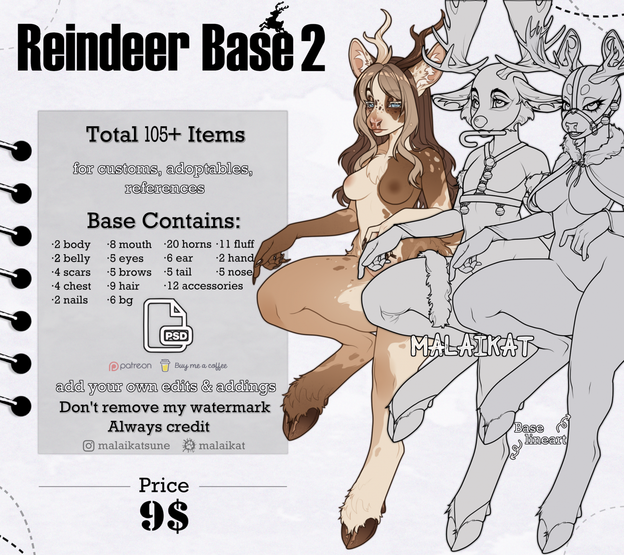 Reindeer Base 2 [PSD]