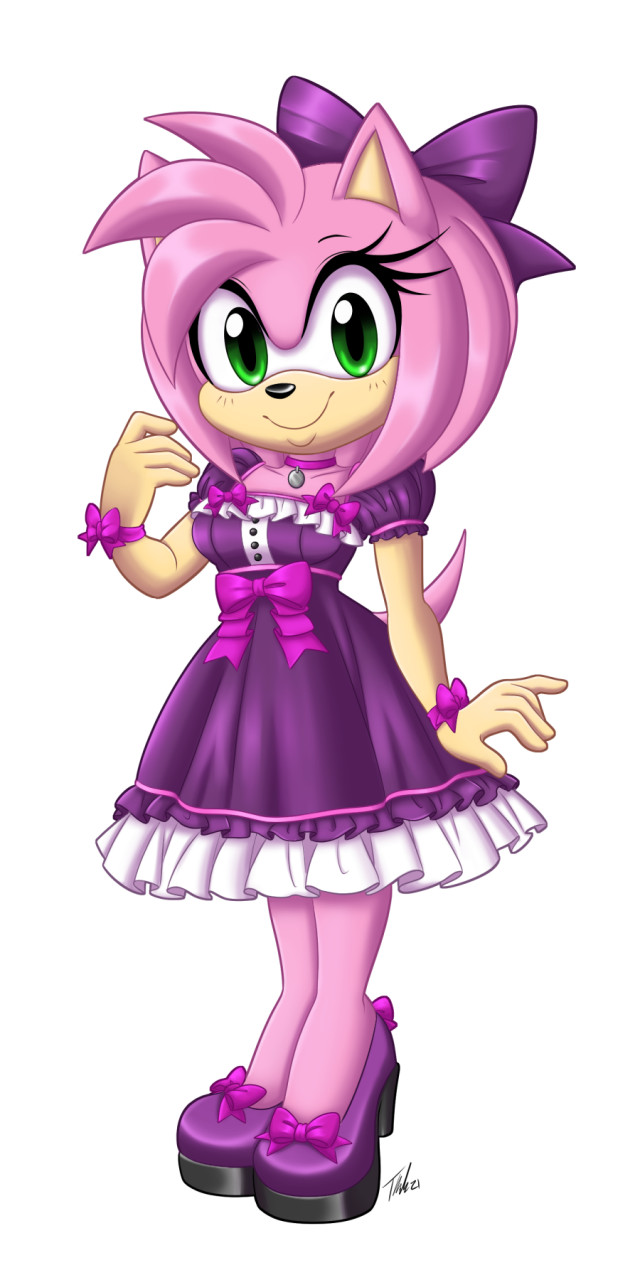 Amy in Purple (Colored) by MangaFox156 -- Fur Affinity [dot] net