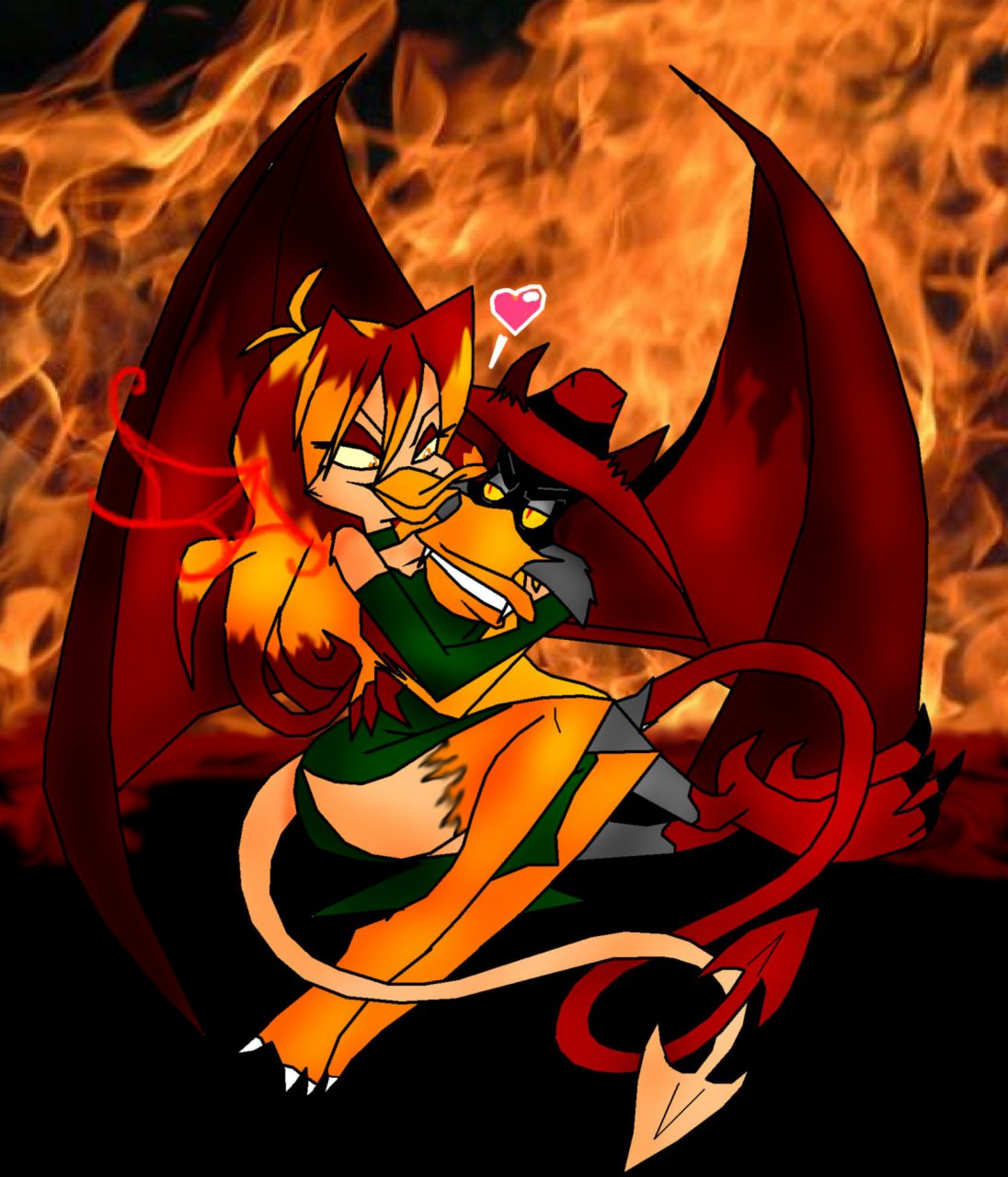 Demon Cuddle Time by manyworlds090 -- Fur Affinity [dot] net