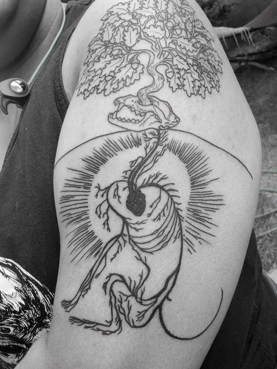 Tattoo uploaded by Sara • #lineworktattoo #lines #resilience #armtattoo  #minimal #lotus • Tattoodo