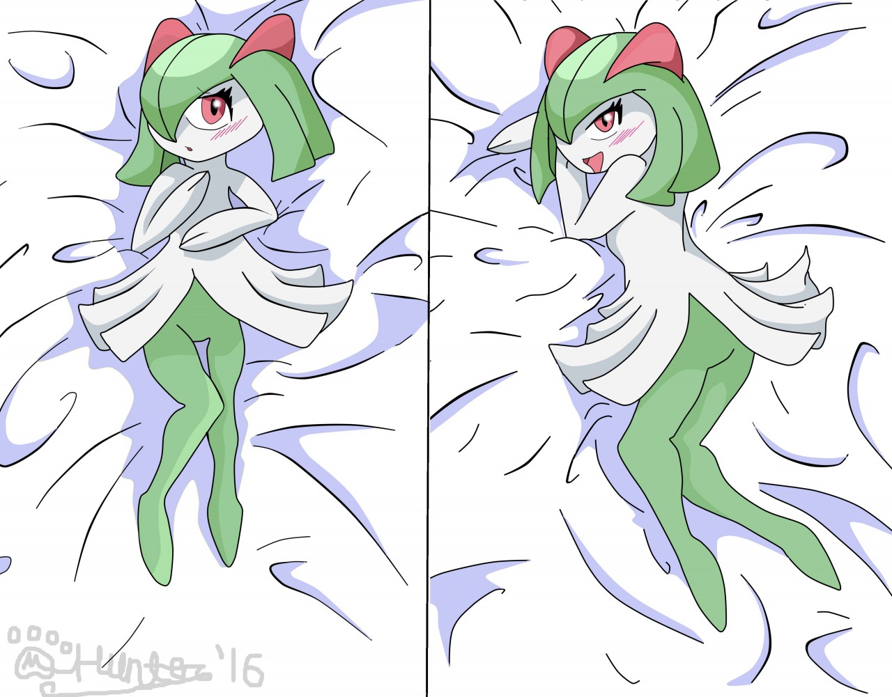 Kirlia Dakimakura Design by MarcusHunter Fur Affinity dot net