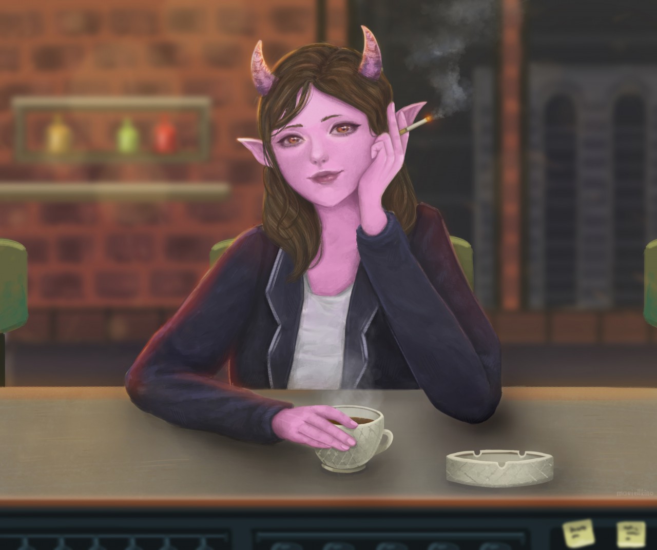 Succubus in the bar by mariellkino -- Fur Affinity [dot] net