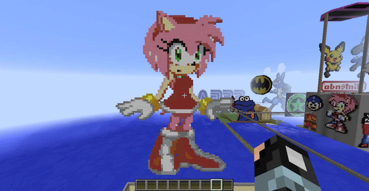 Amy Rose Pixel Art Minecraft. 