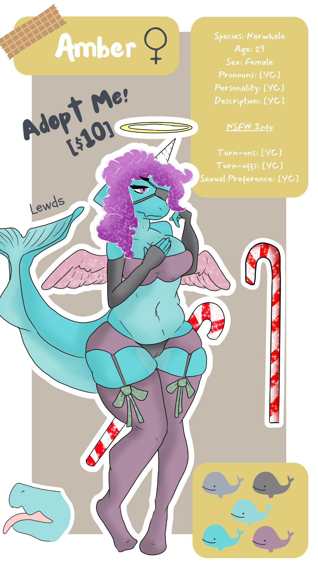 10] ADOPT - Amber the Narwhale by MarriedMenTasteBetter -- Fur Affinity  [dot] net