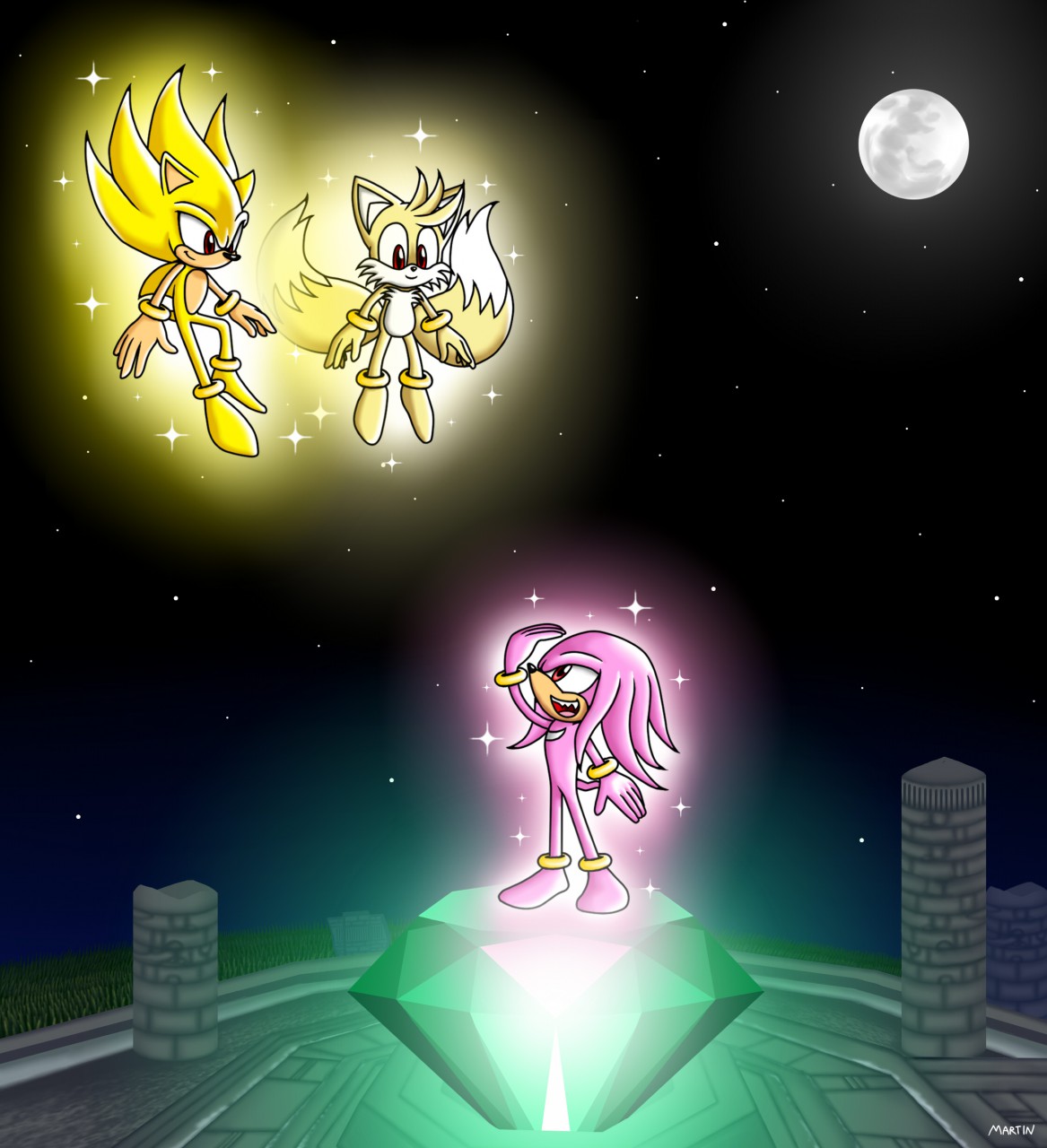 Super Sonic and Super Tails by hker021 -- Fur Affinity [dot] net