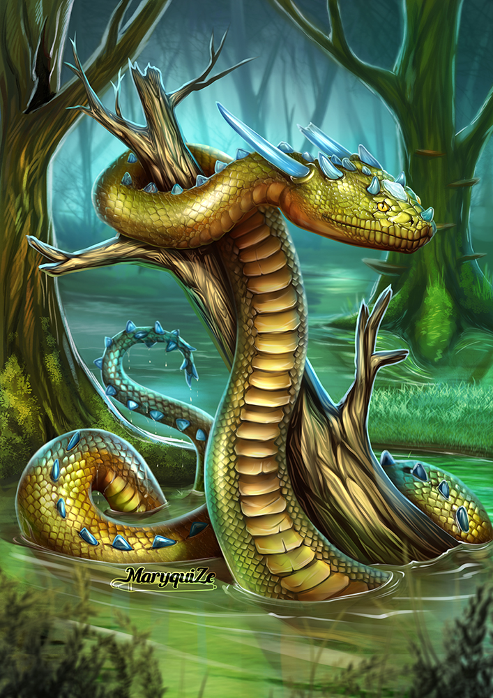 The Horned Serpent by maryquize -- Fur Affinity [dot] net