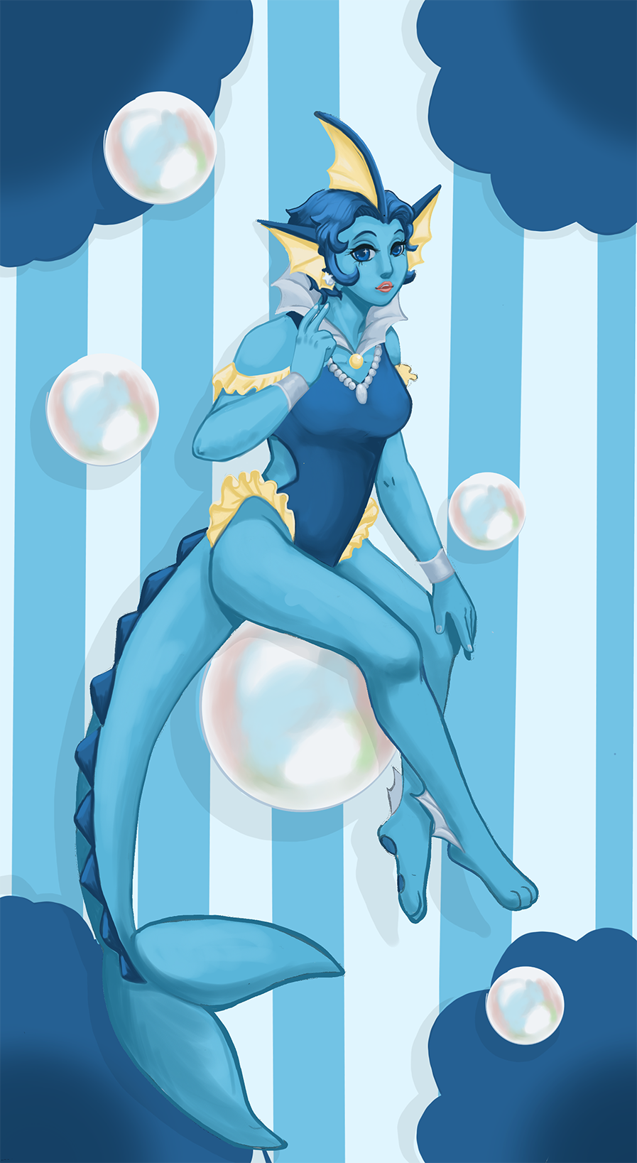 Vaporeon The Vintage Swimsuit Model by MarzipanRose Fur