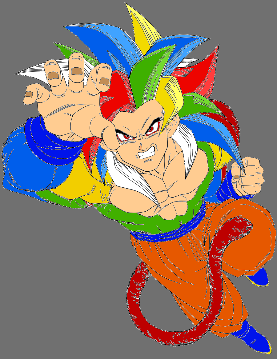 DBZ Goku Super Saiyan Rainbow God 4 by MasterBatman -- Fur Affinity [dot]  net