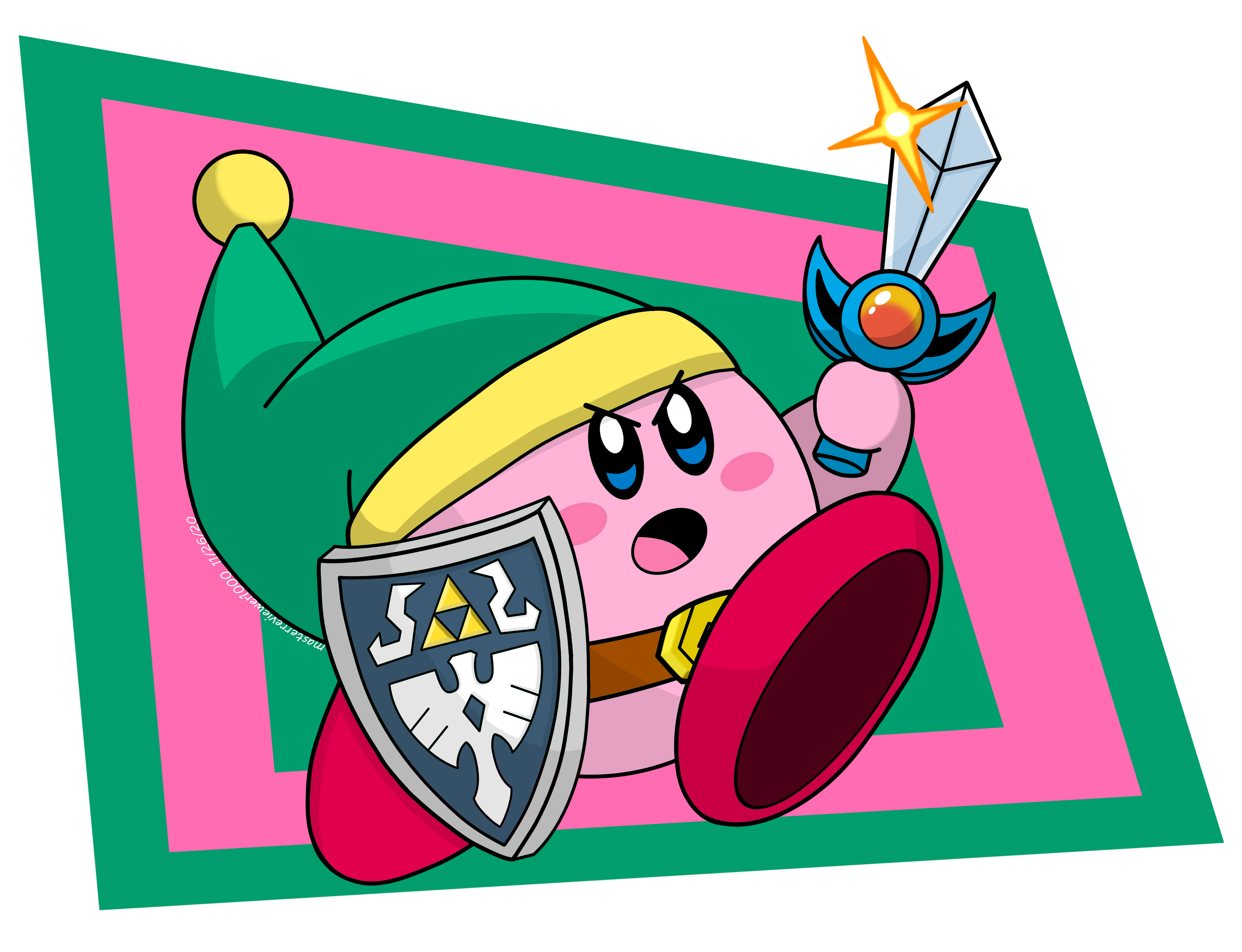 Toon Link Kirby Redo by masterreviewer1000 -- Fur Affinity [dot] net