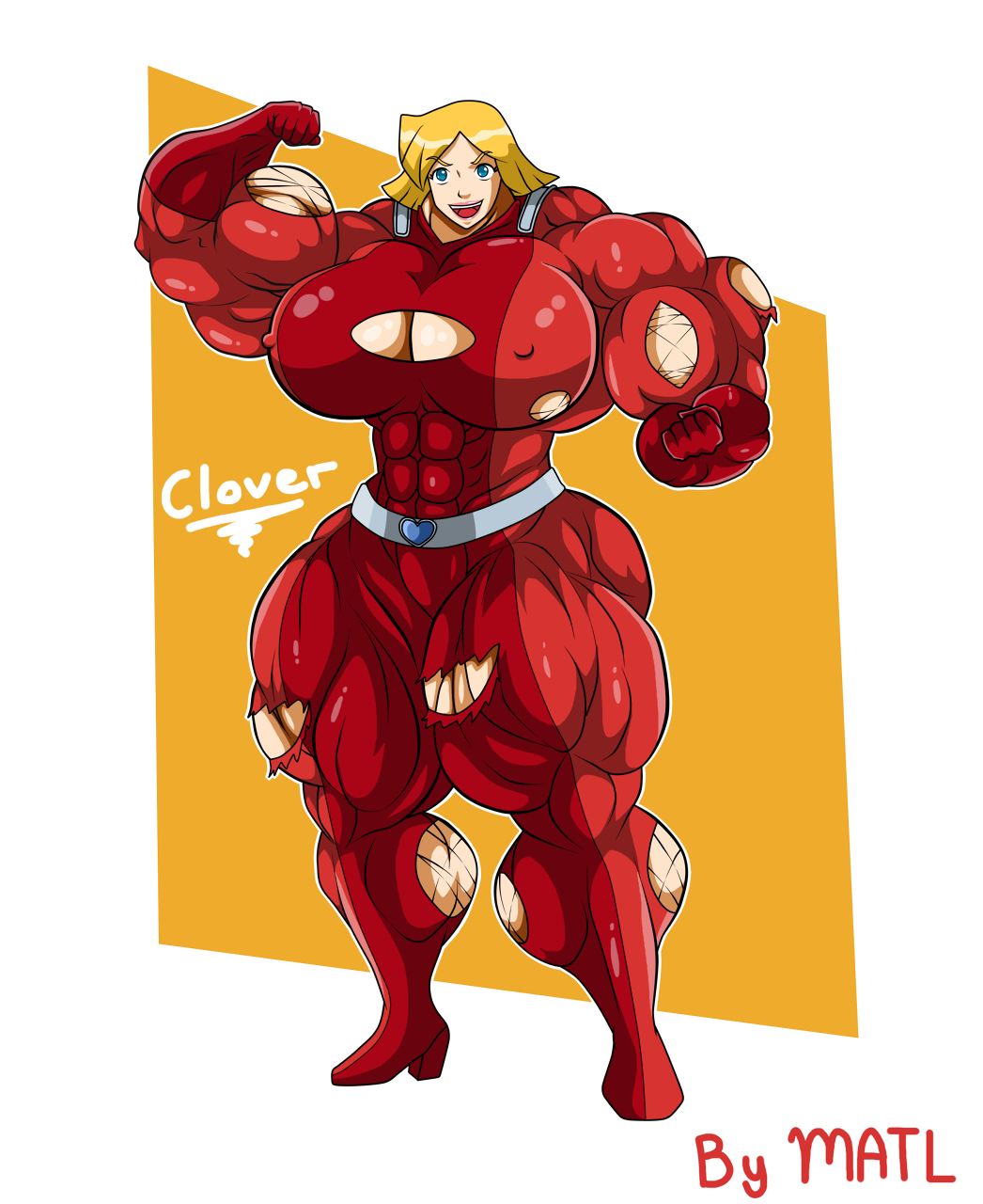 Size. totallyspies. muscle. 