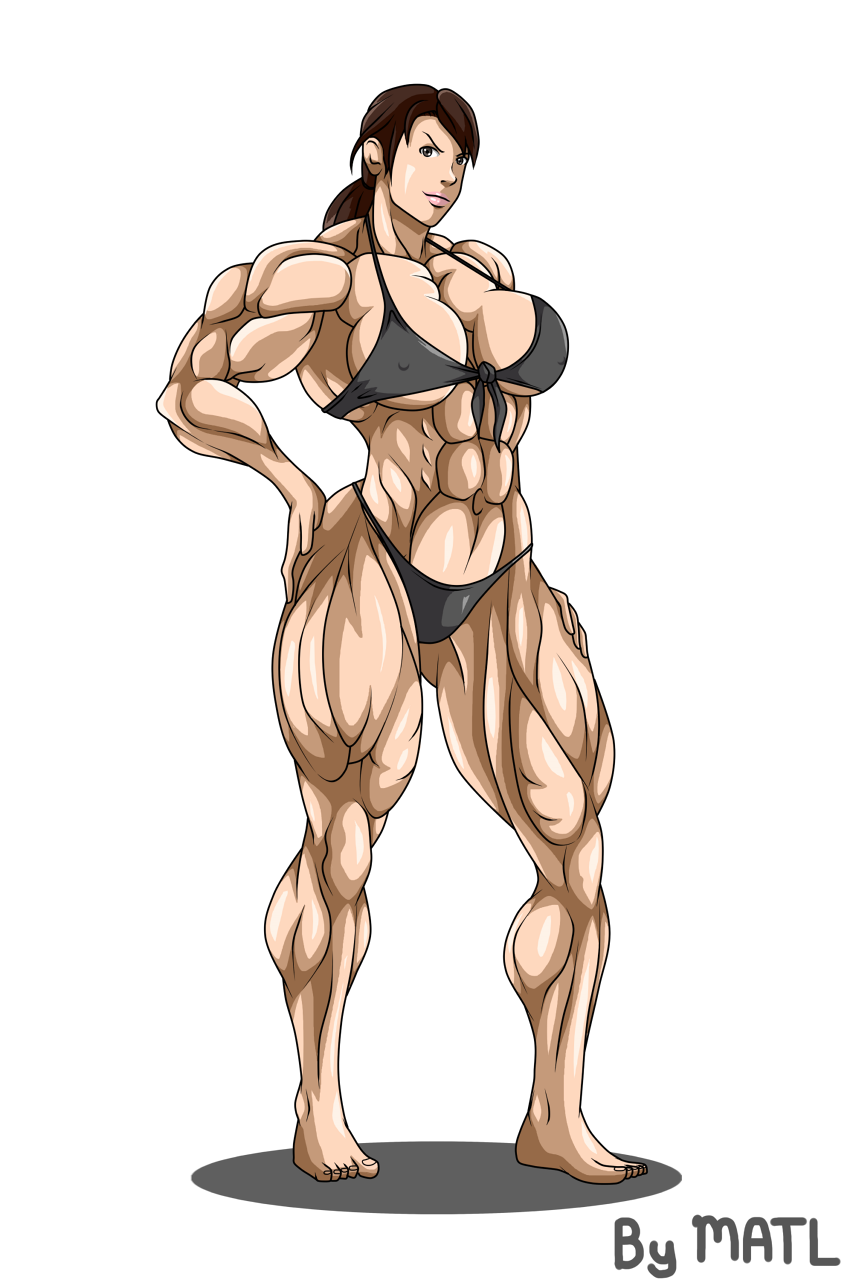 Muscle Girl Drawing