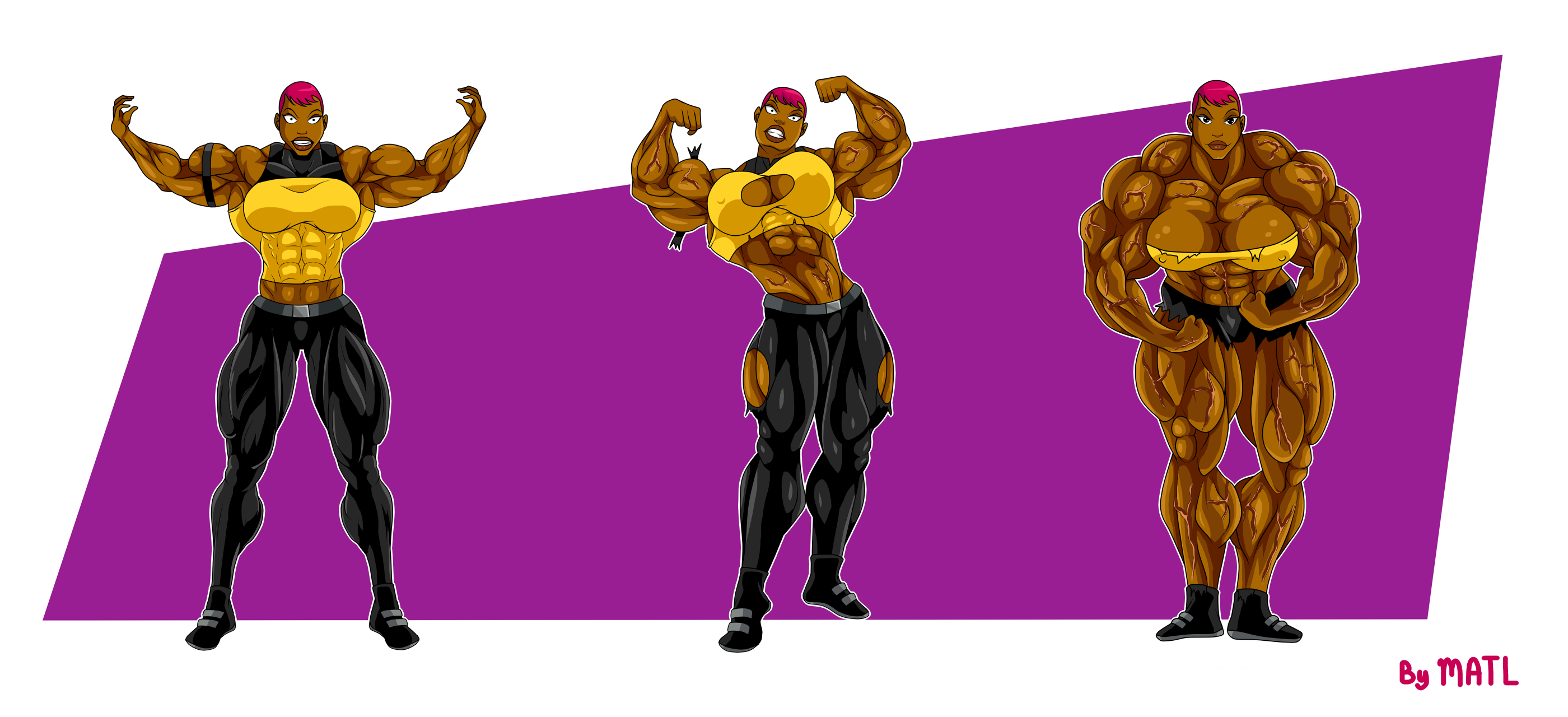 Female muscle growth sequence