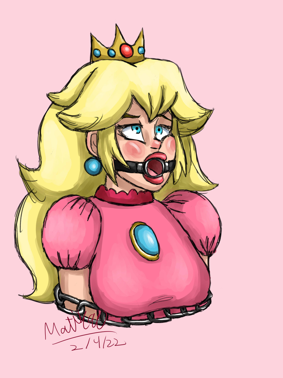 Princess peach tied up