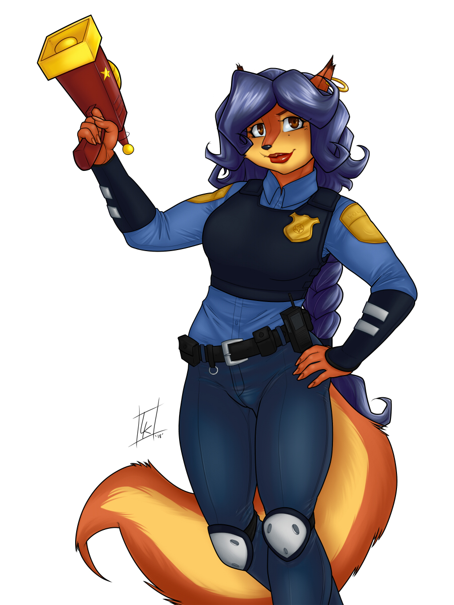 Officer Carmelita Montoya Fox, ZPD! by MaveriKat -- Fur Affinity [dot] net