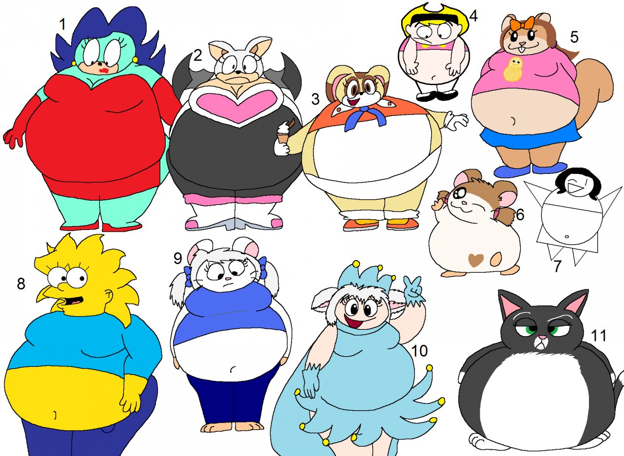 Fat cartoon characters female