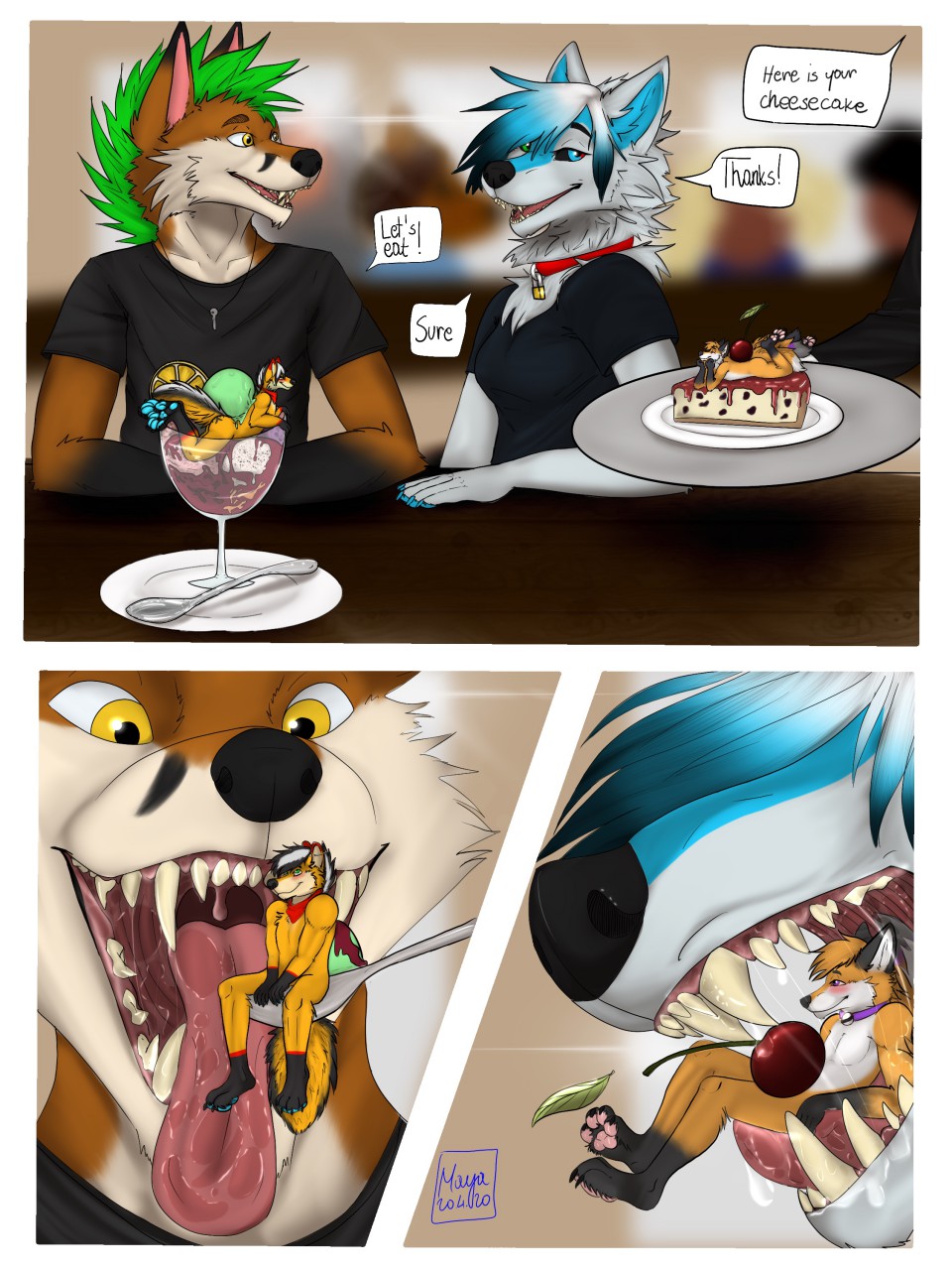 Date at Café comic page by MayaWolf -- Fur Affinity [dot] net