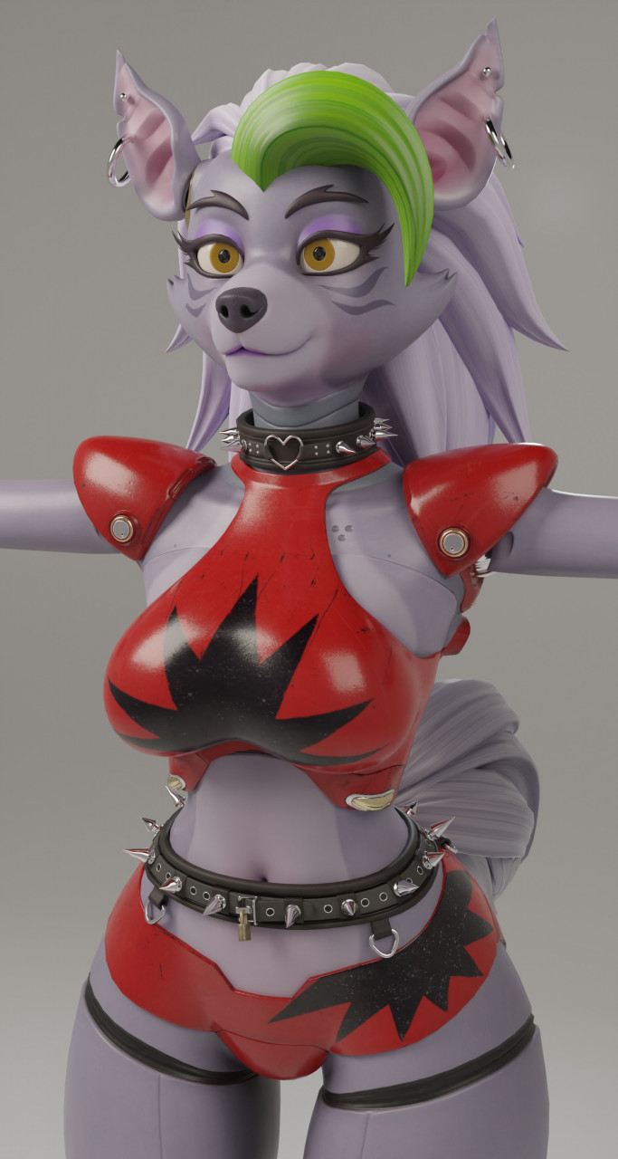 Artstation Roxanne Wolf 3d Model Vrchat Vtuber 44 Off