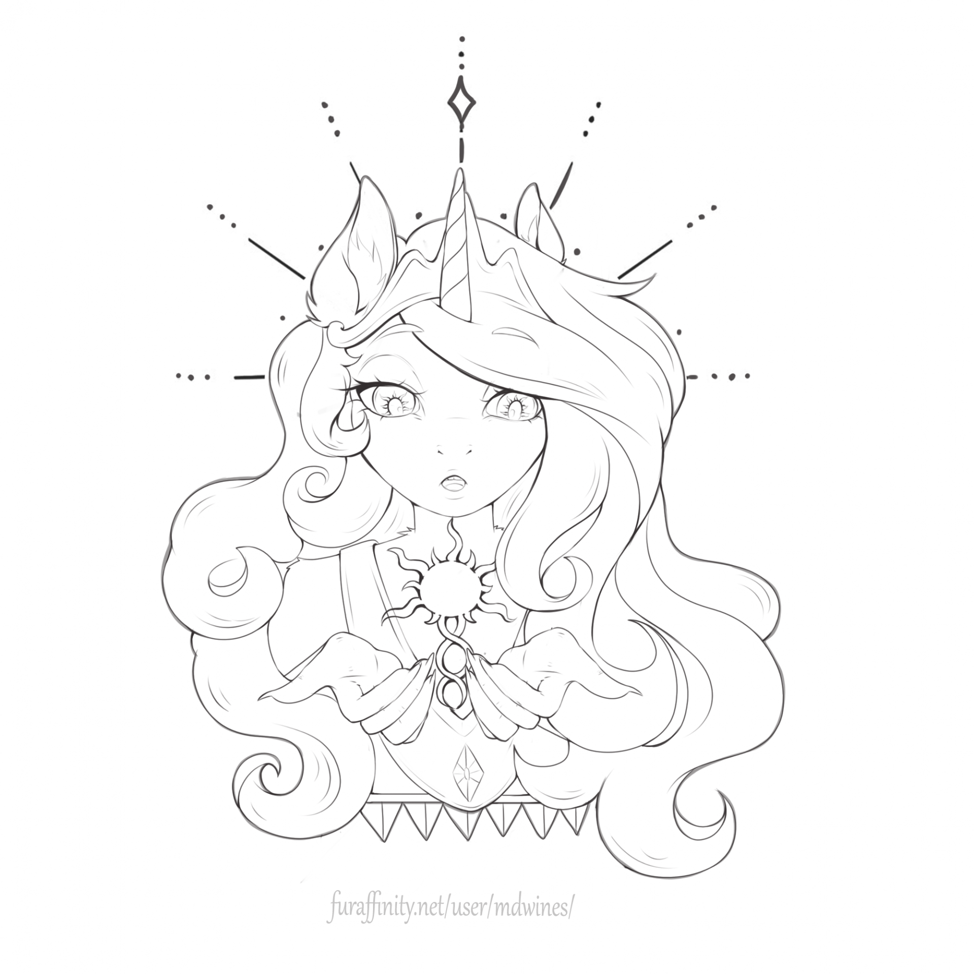 Princess Celestia holds the Sun