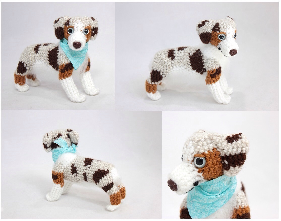 Australian shepherd stuffed store animal red merle