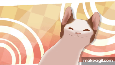 Pop Cat Cartoon Bopping GIF