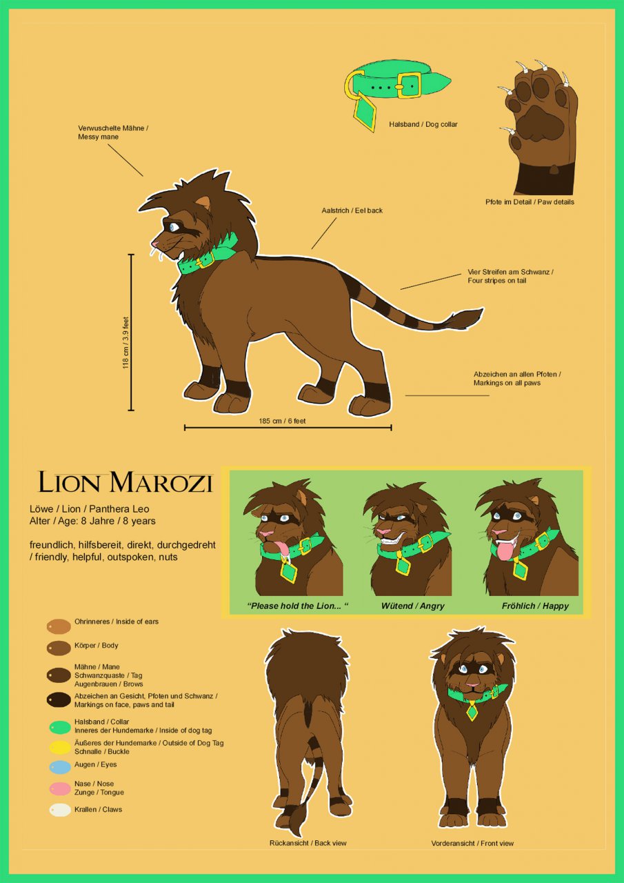 Lion Marozi - Character sheet by MechaTikal -- Fur Affinity [dot] net