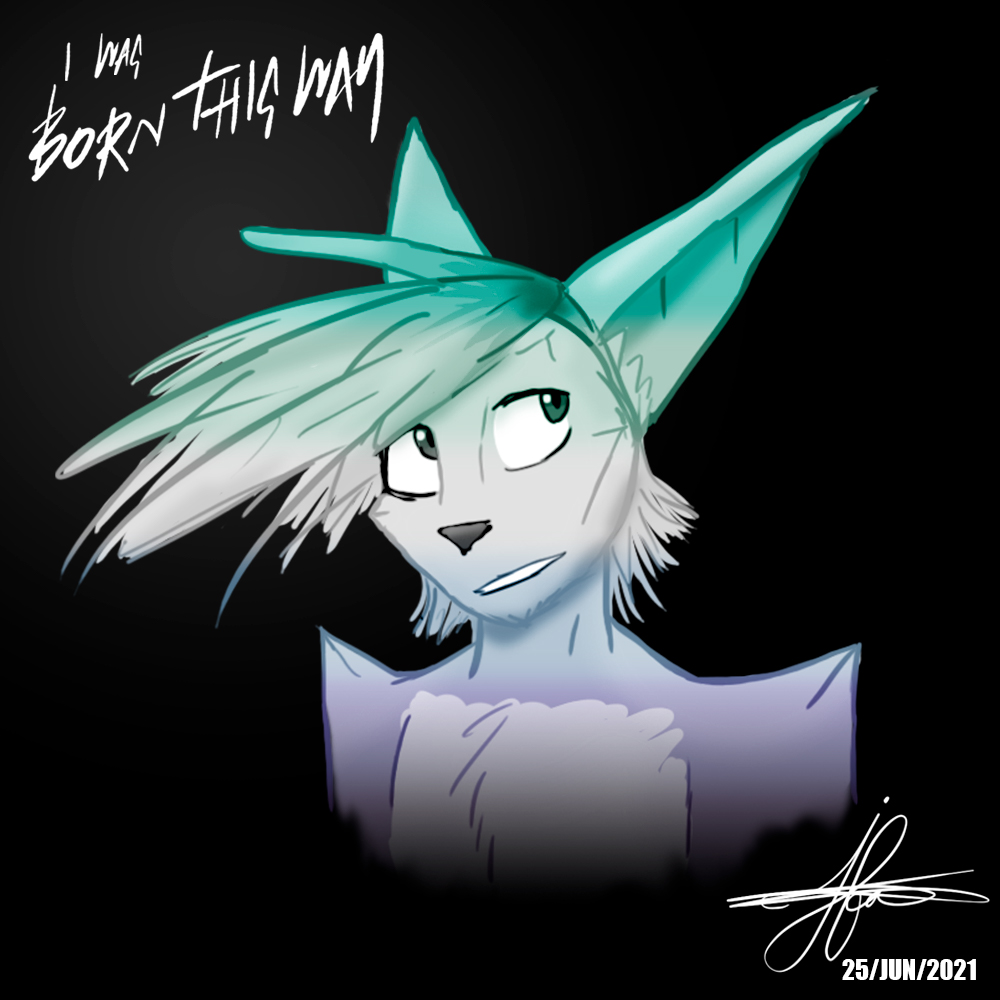 I was Born This Way (gay flag version) by mecl4105 -- Fur Affinity [dot] net