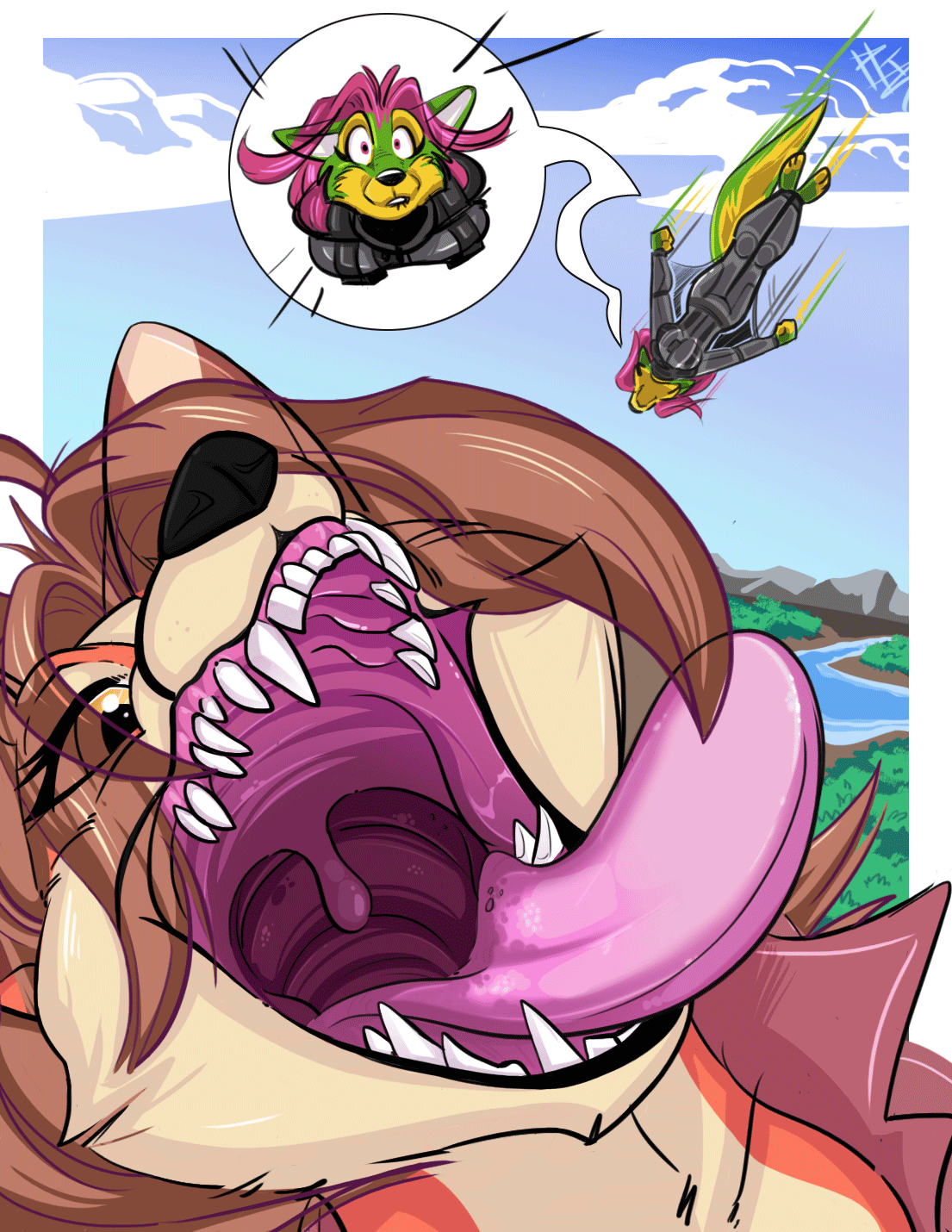 Surprise,vore attack! (Gif) by Terra64 -- Fur Affinity [dot] net