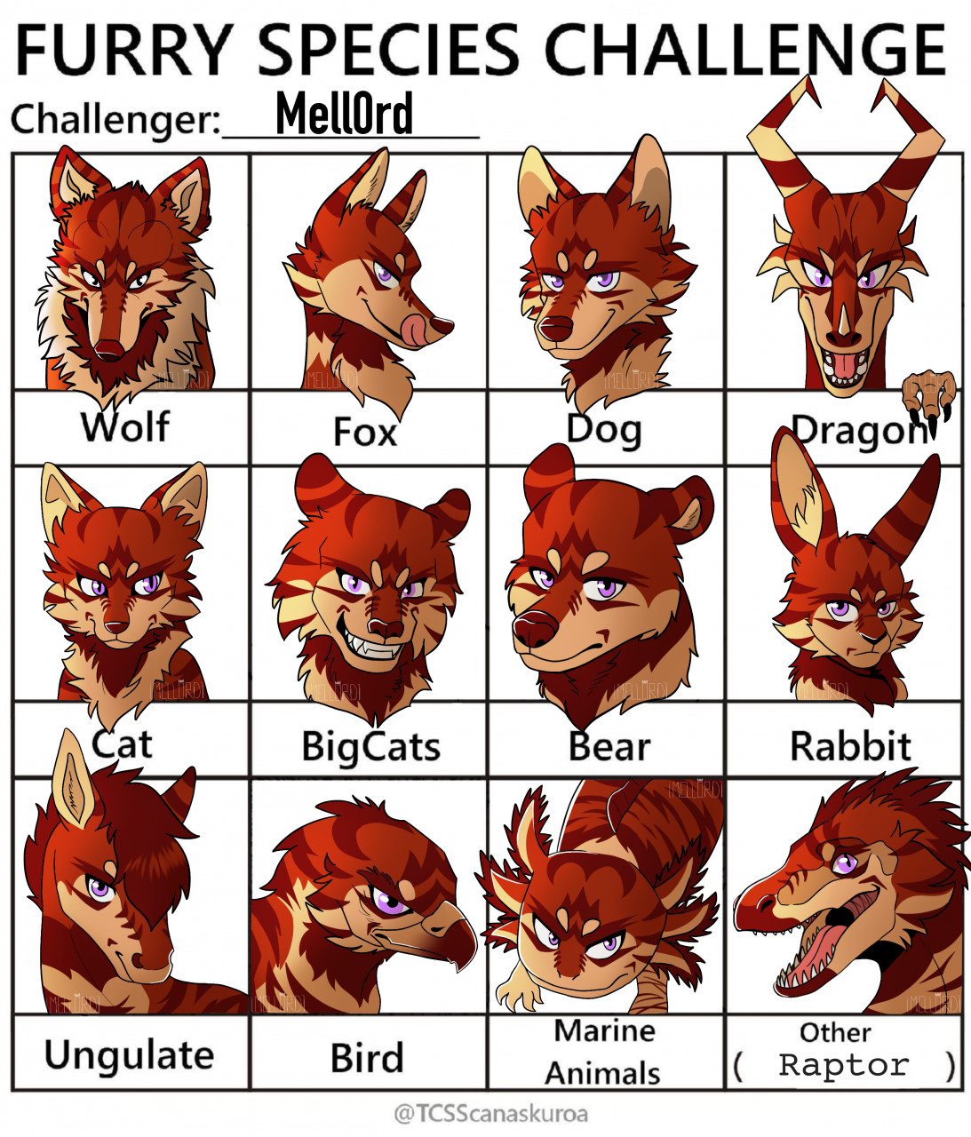 Furry species challenge by Mell0rd -- Fur Affinity [dot] net