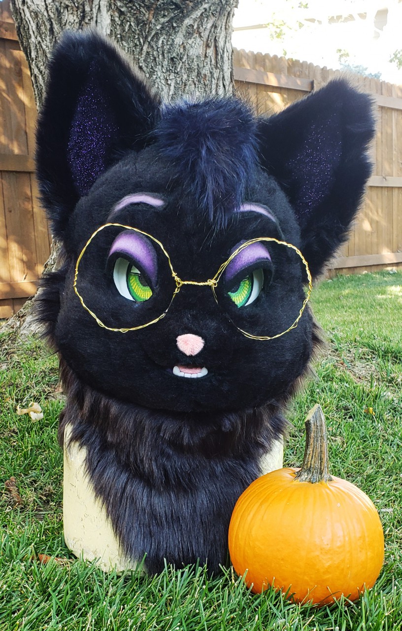 Black cat fursuit head **FOR SALE** by menagerieworkshop -- Fur Affinity  [dot] net