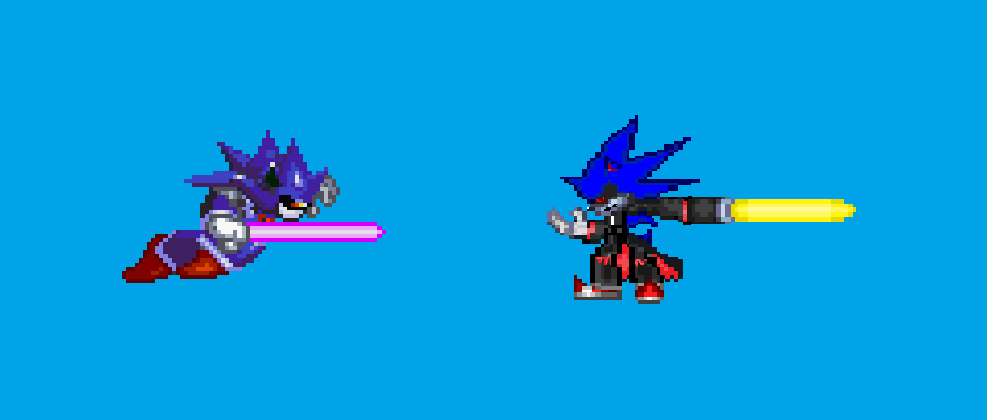 Master Mecha Sonic VS Metal Sonic :'D by MetalSonicX10 -- Fur