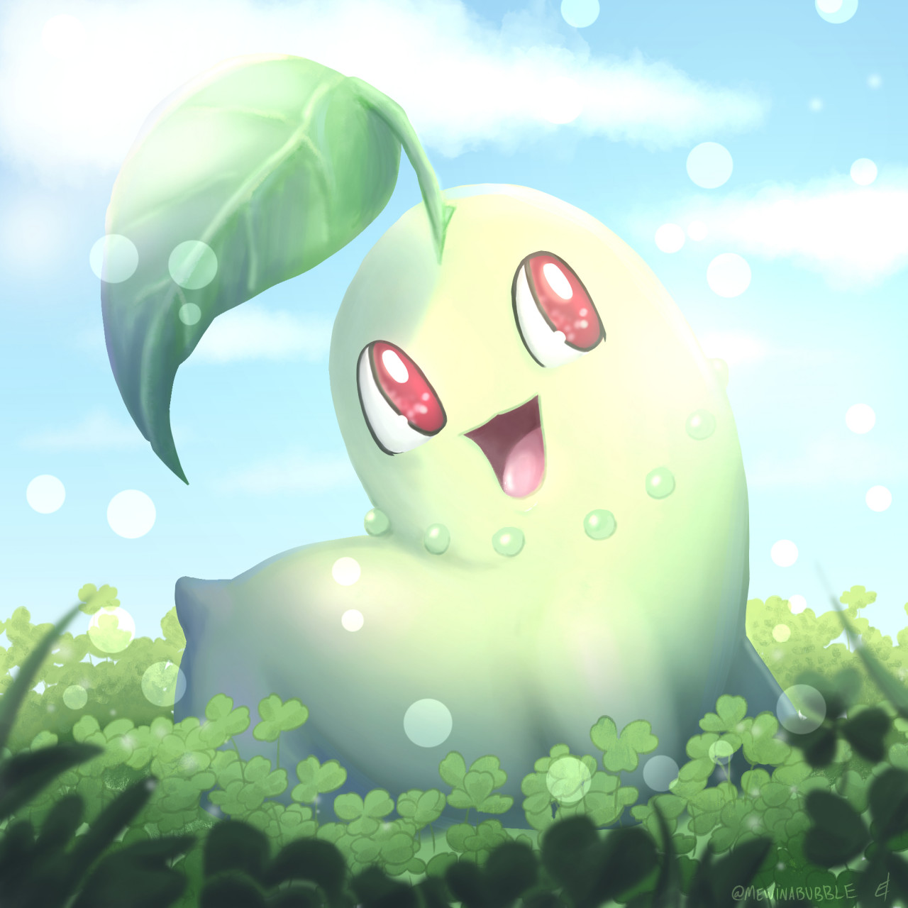 Chikorita Iphone Wallpaper | Stiker