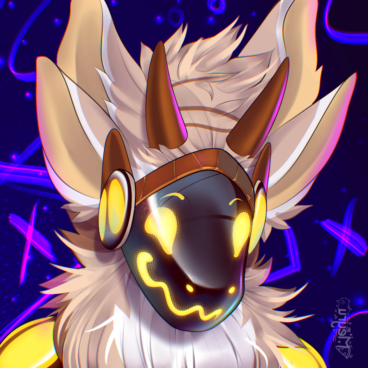 A Cute Protogen Art by Texture-9 -- Fur Affinity [dot] net