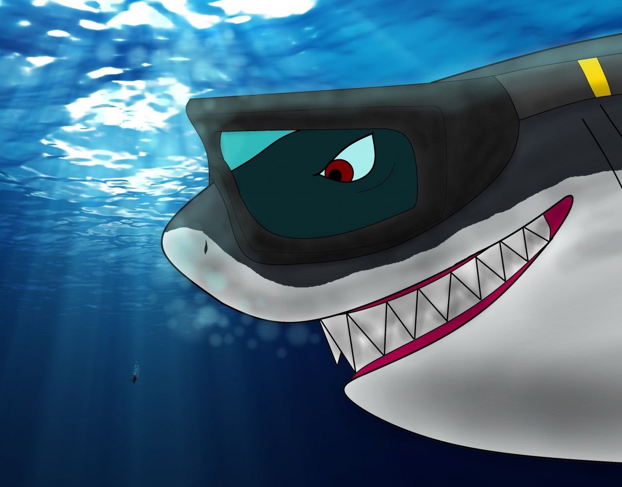 a giant shark in sea by Michael95 -- Fur Affinity [dot] net