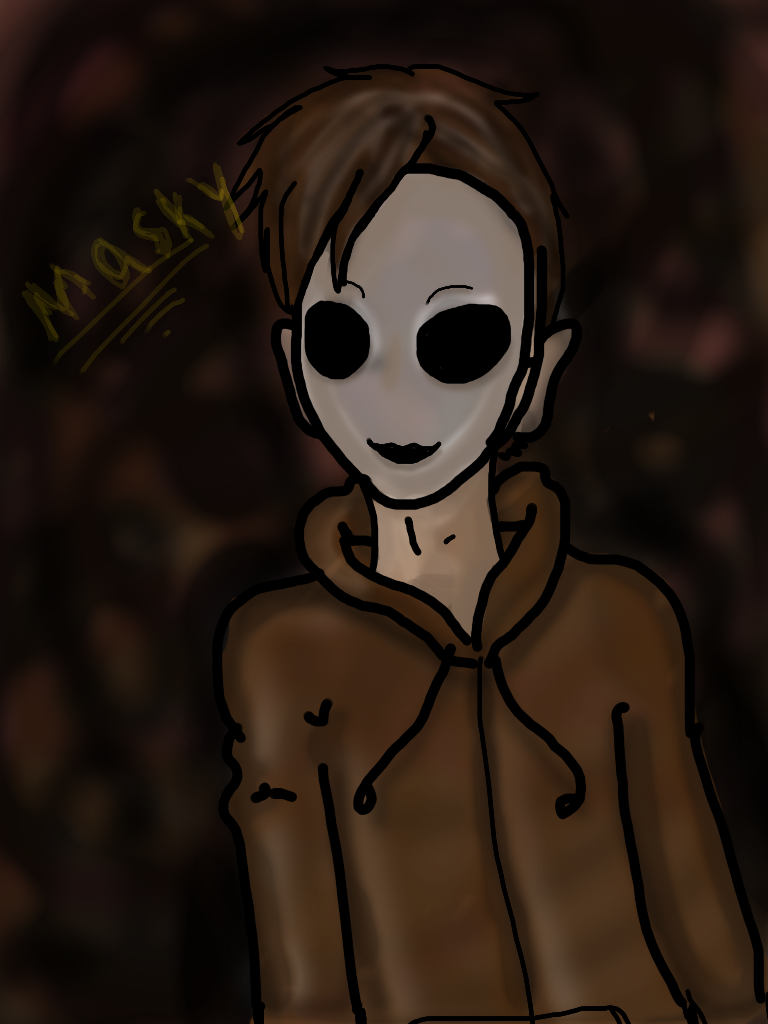 creepypasta masky drawing
