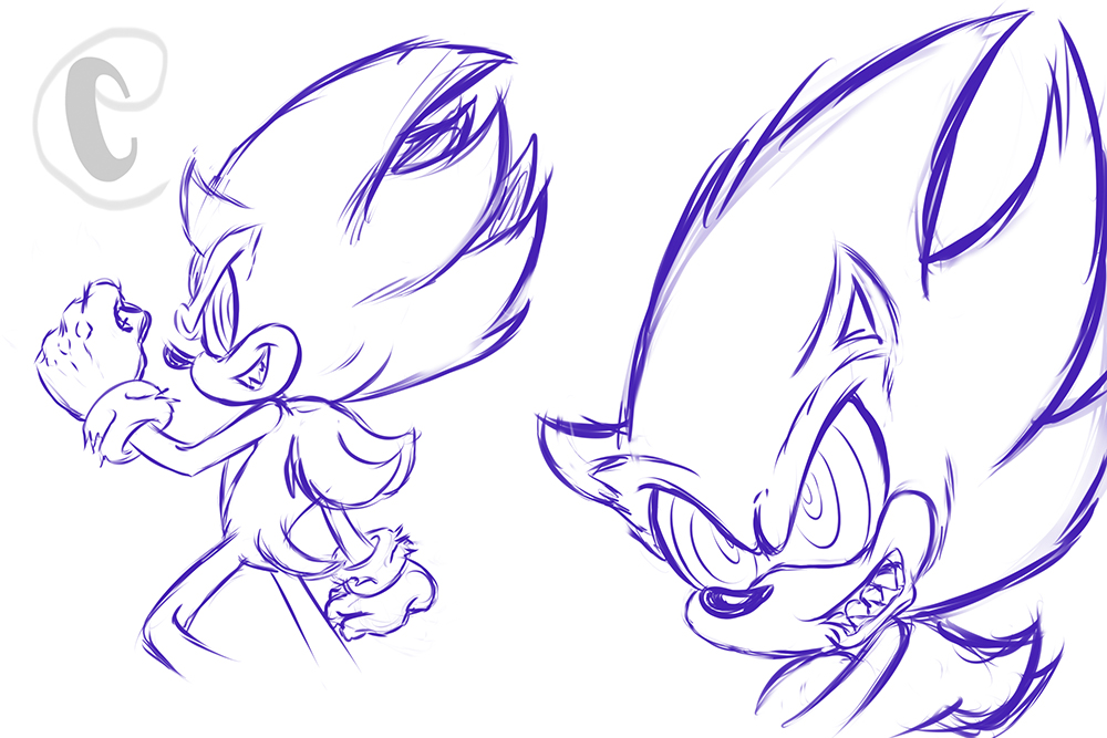 Some sonic.exe doodles + fleetway