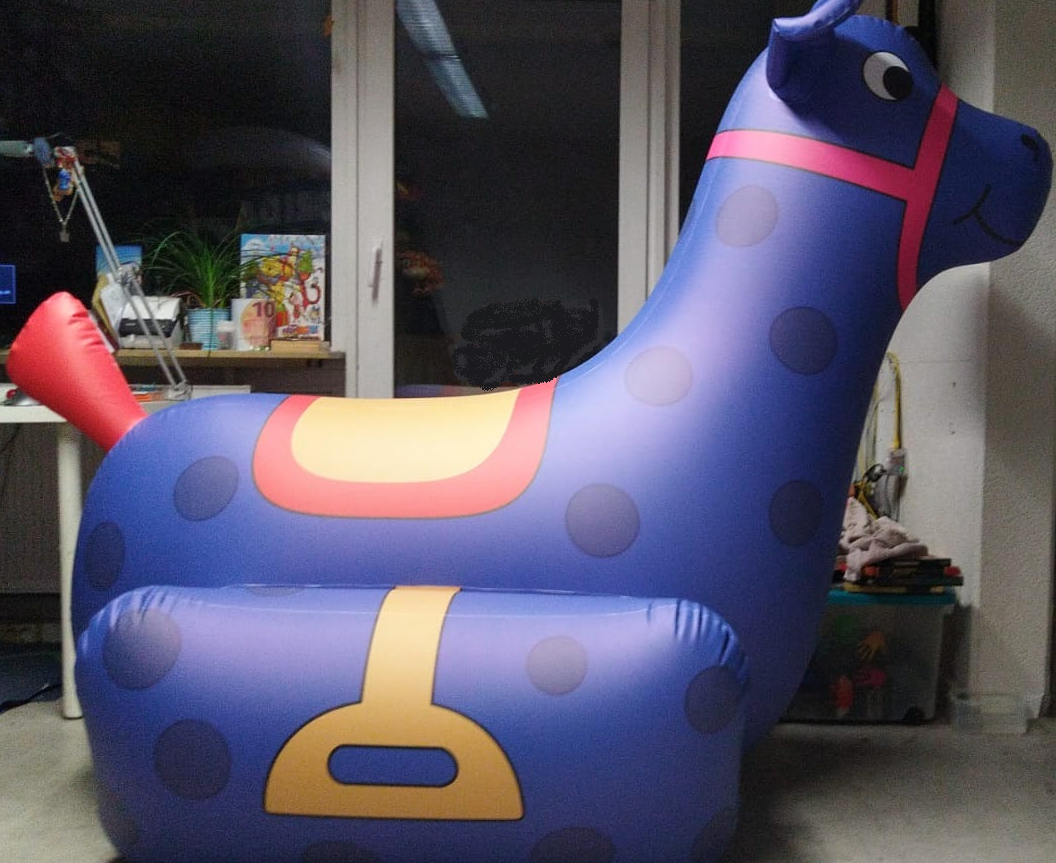 Inflatable rocking hot sale horse