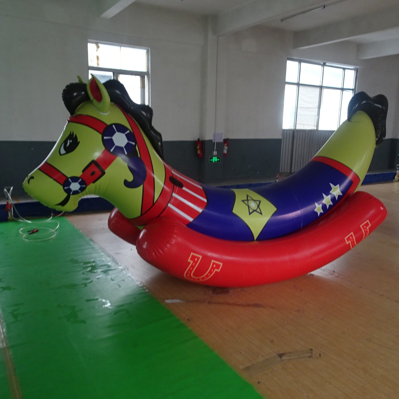 Inflatable rocking hot sale horse