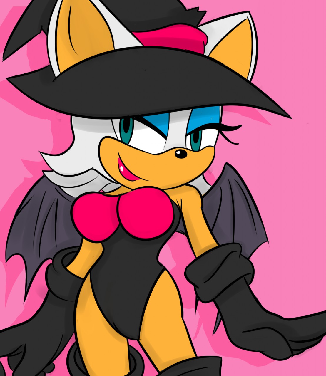 Halloween Pin-Up #13: Rouge the Bat by MightyQT -- Fur Affinity [dot] net