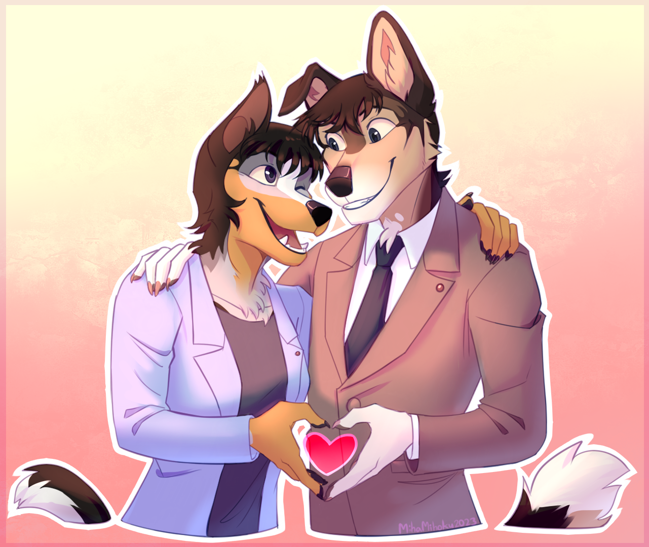 Couple OC  fanart by Tohkatana -- Fur Affinity [dot] net