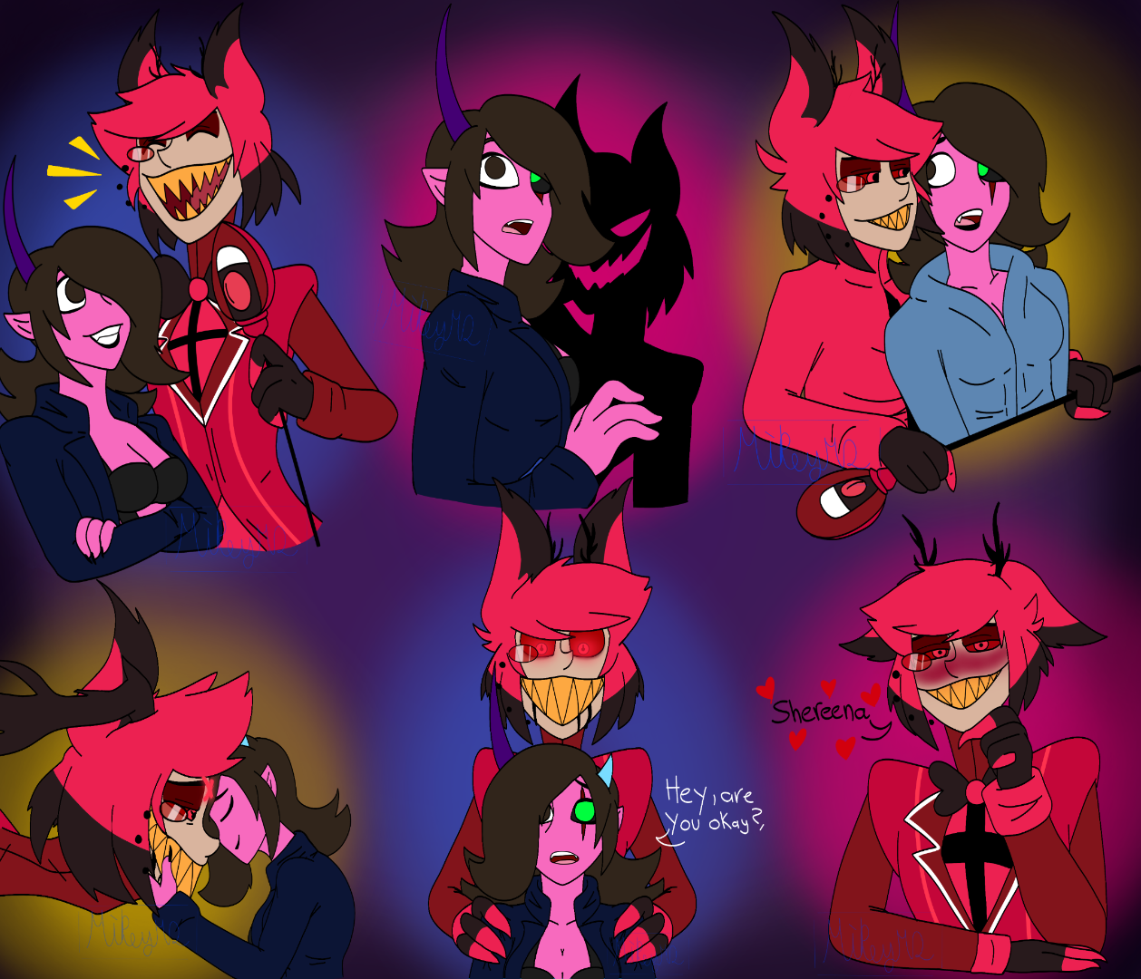 Alastor X Shereena Doodles by Mikey12games -- Fur Affinity [dot] net