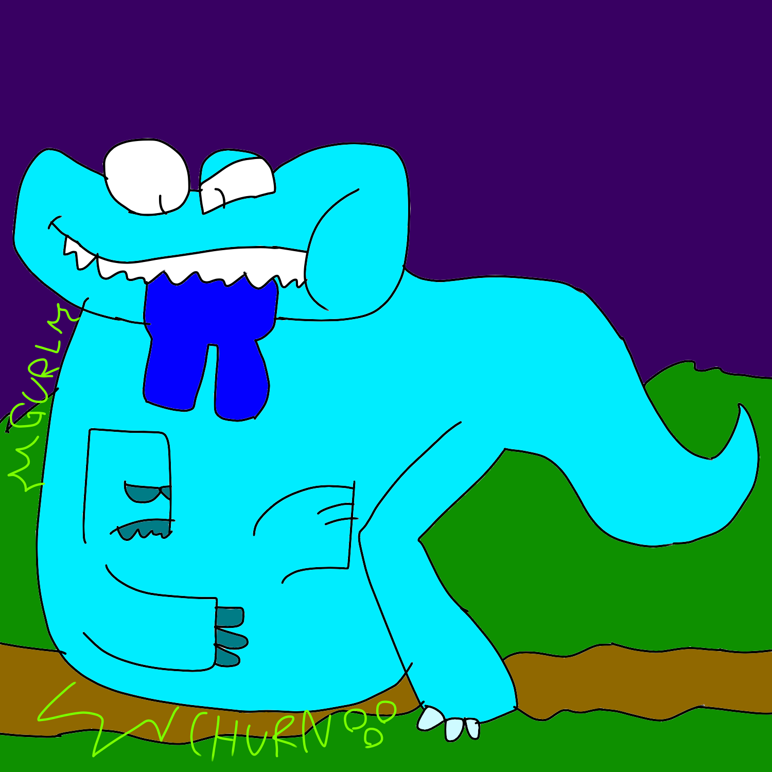 Cyan vore green and blue rainbow friends by Mimmaxivore -- Fur Affinity  [dot] net