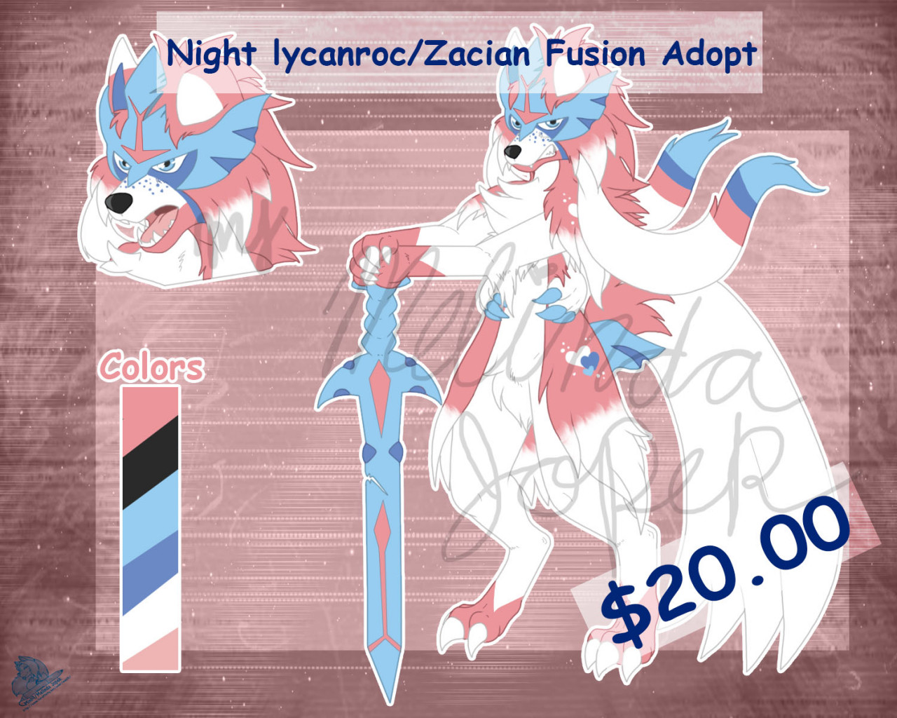 Zacian Custom for Lycan, Crowned Form! by Carmabelladopts -- Fur